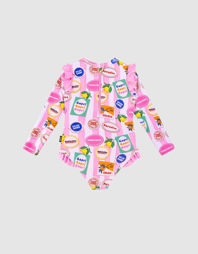 Rock Your Kid - Pretty Long Sleeve Swimsuit - Kids-Teens