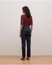 Trenery - Mid Rise Straight Leg Jean in Dark Indigo
