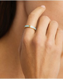 By Charlotte - Born to Bloom Enamel Ring - Cloud Blue