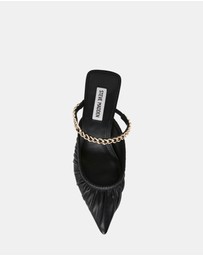 Steve Madden - Small-Talk Black Leather Heels
