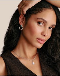 THOMAS SABO - THOMAS SABO Half-Hoop Earrings with Turquoise, White & Red Stones
