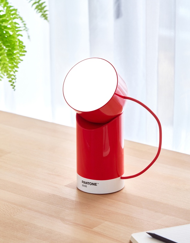 Lexon - Lexon Orbe Portable Led Lamp With Moving Head PANTONE - 2035 Red