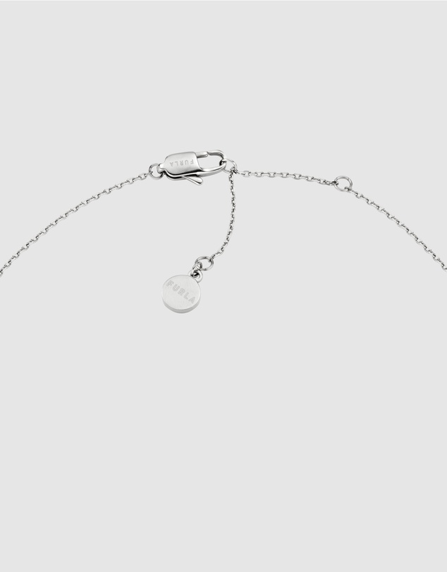 Furla - Furla Flow Crystal Pendant Silver-Tone Necklace