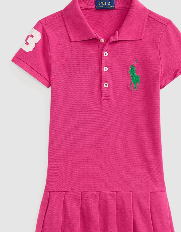 Polo Ralph Lauren - Big Pony Stretch Mesh Polo Dress - Kids