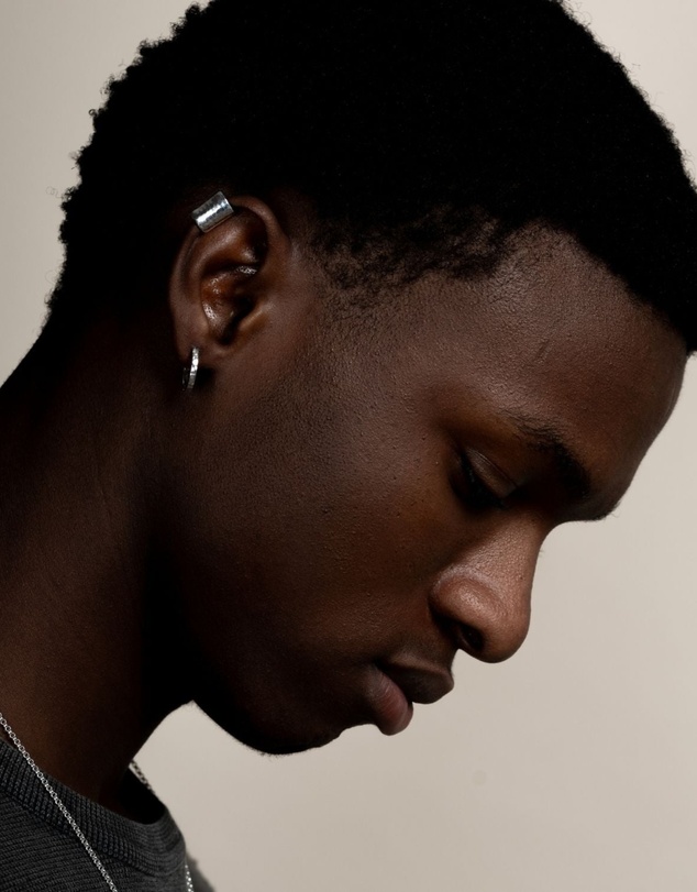 Dower & Hall - Men's Long Straight Nomad Ear Cuff in Sterling Silver