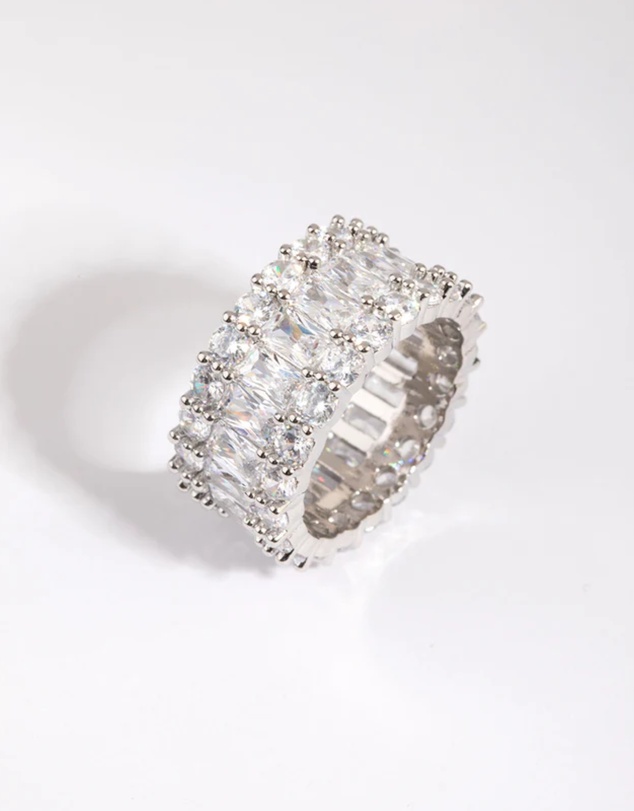 Lovisa - Silver Baguette Cubic Zirconia Ring