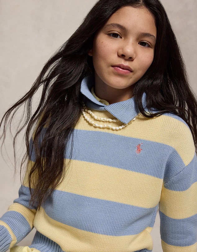 Polo Ralph Lauren - Striped Cotton Polo Sweater - Teens