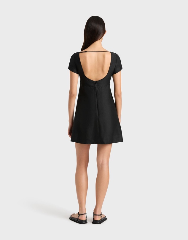 BONDI BORN - Bormio Round Neck Mini Dress