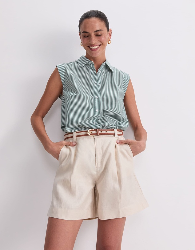 Sportscraft - Jamie Linen Pleat Short