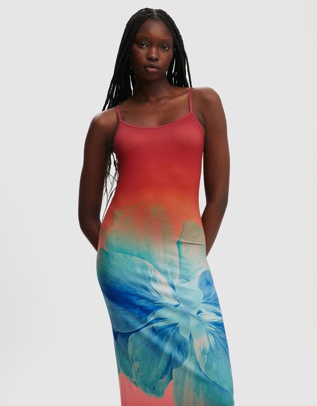 Cotton On - Bodycon Digital Print Maxi Dress