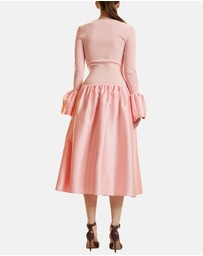 Cynthia Rowley - Rib Knit Silk Wool Combo Dress