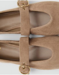 M.N.G - Suede Leather Ballet Flats