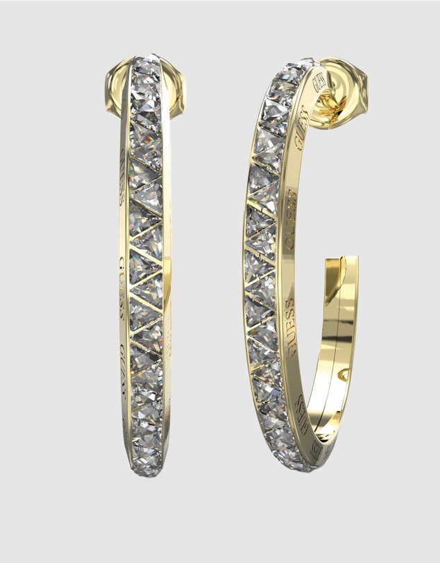 GUESS - Gold-Tone Trinity Hoop Earrings