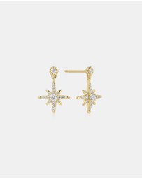 Ania Haie - Ania Haie Gold Dangling Nova Star Stud Earrings