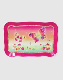 Pink Poppy - Rainbow Butterfly Tea Set in Basket