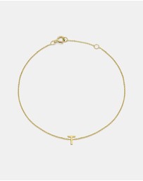 Zoe Olivia - 9K Gold Initial T Bracelet
