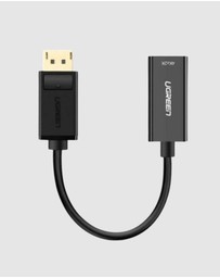 Ugreen - UGREEN DisplayPort to HDMI Converter 4K UHD 30Hz Adapter with Gold Plated Connectors Black