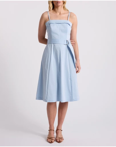 David Lawrence - Wisteria Cotton Midi Dress