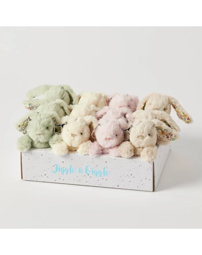 Jiggle and Giggle - Floral Bunny Keychain
