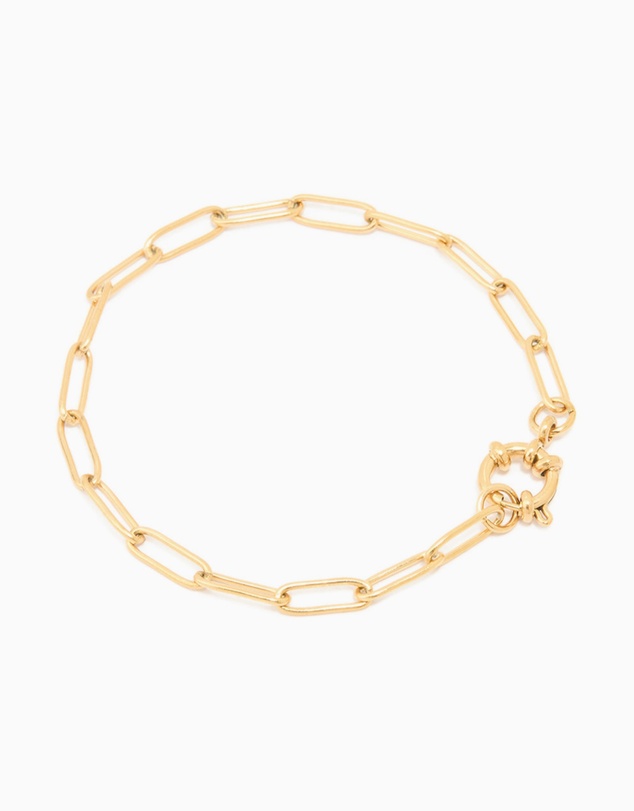 Lovisa - Waterproof Gold Plated Stainless Steel Fine Link Dainty Clasp Bracelet