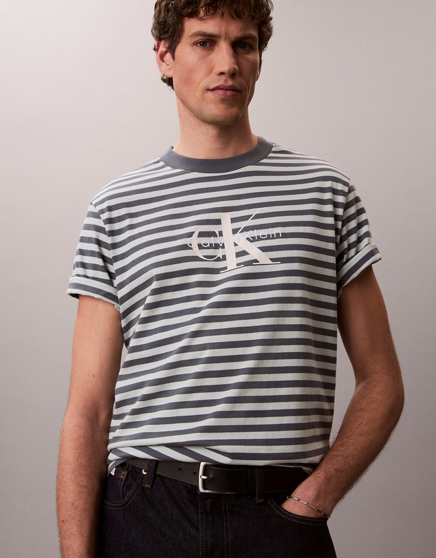 Calvin Klein Jeans - Monogram Logo Stripe Relaxed T-Shirt