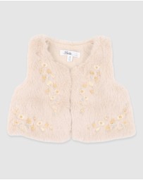 Bebe by Minihaha - Winnie Emb. Faux Fur Vest