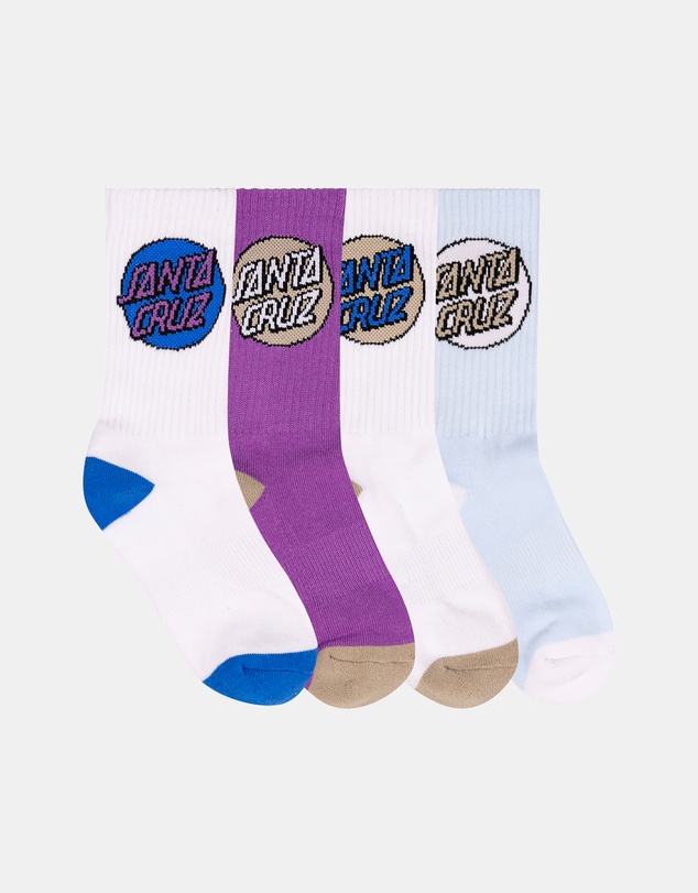 Santa Cruz - 4-Pack Other Dot Crew Socks - Kids