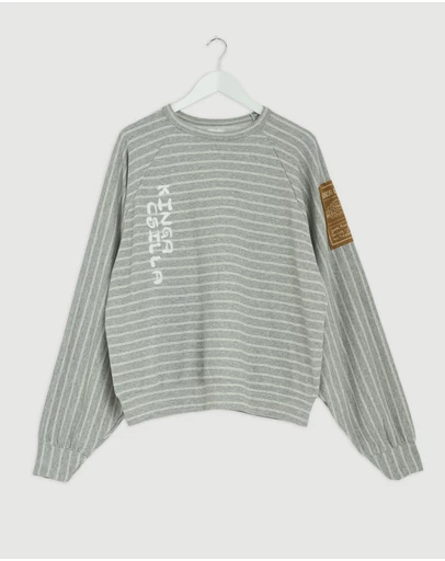 Revibe - Repaired KINGA CSILLA Smoke Stripe Med Jumper - AU 10