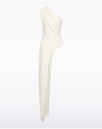 Carla Zampatti - Ivory Crepe One Shoulder Longline Top