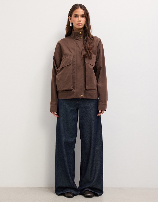 The Fated - Felicity Funnel Neck Bomber Jacket