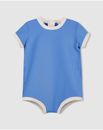Zulu & Zephyr Mini - Mini Stripe Rib Infant Onesie - Babies-Kids