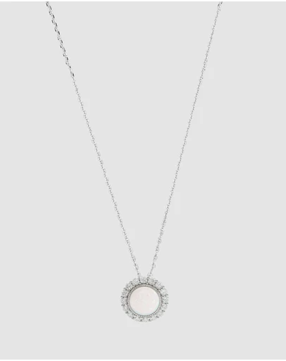 Georgini - Georgini Opal Glow Marrinawi White Created Opal Silver Pendant