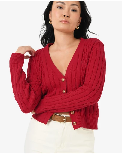Forcast - Rhodes Cable Knit Cardigan