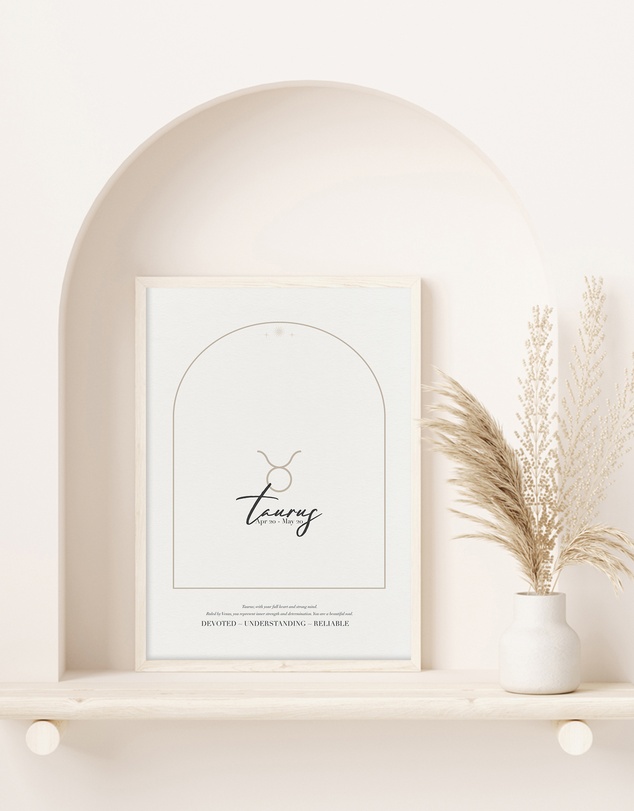 Olive et Oriel - Taurus Zodiac Art Print