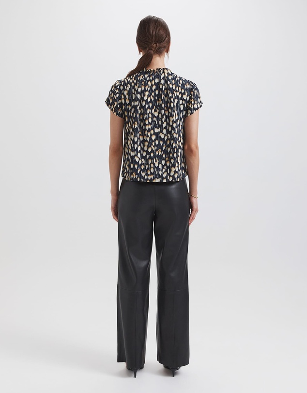 SABA - Starling Silk High Neck Short Sleeve Top