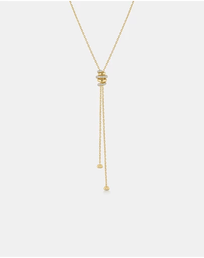 Ania Haie - Ania Haie Gold Twisted Rope Lariat Necklace
