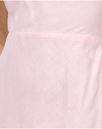 AERE - Fia Linen Draped Off Shoulder Maxi Dress