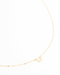 Lovisa - Gold Plated Sterling Silver Cubic Zirconia Horseshoe Necklace