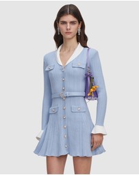 Self Portrait - Ribbed Knit Mini Dress