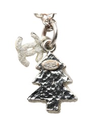 Pre-Loved by Azura Reborn - Pre-Loved Silver Plated CC Christmas Tree Pendant Necklace
