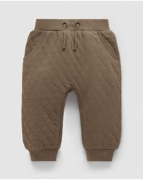 Purebaby - Quilted Track Pants -Kids-Babies