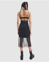 Calvin Klein Jeans - Sheer Panel Bodycon Midi Dress