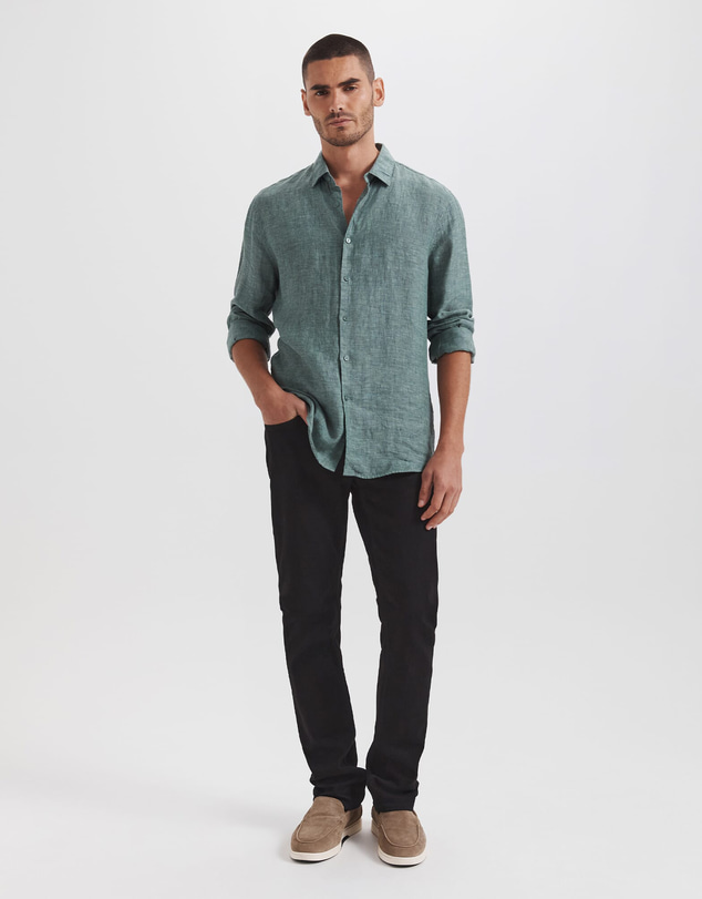 SABA - Anderson Long Sleeve Classic Linen Shirt