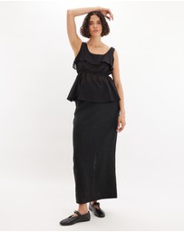 Amelius - Lorena Peplum Ruffle Top