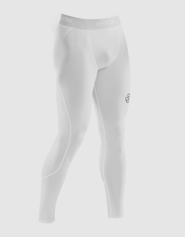 SKINS - SKINS Compression Men's Series-1 Running/Gym Long Tight White