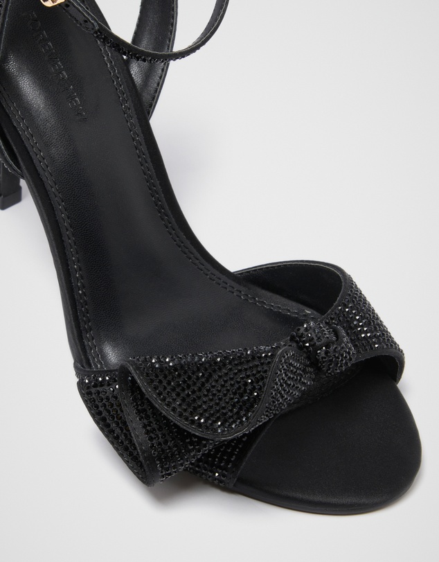 Forever New - Shayla Side Bow Jewelled Heeled Sandals