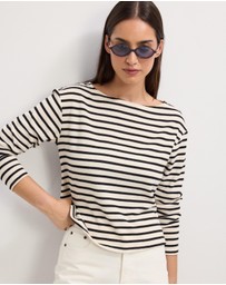 The Fated - Sasha Striped Jersey Top