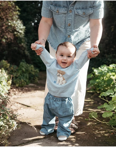 Purebaby - Chambray Pants-Kids-Babies