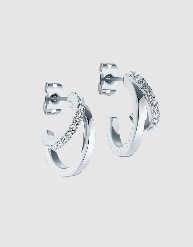 Ted Baker - Helias Crystal Double Hoop Earrings