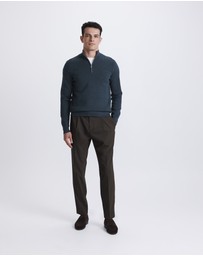 SABA - Franklin Quarter Zip Wool Knit Polo